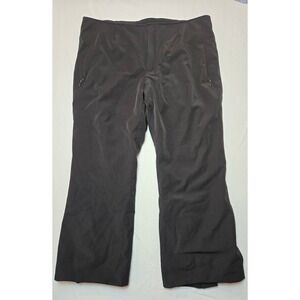Fera Stretch Womens Snow Ski Pants Black Size 20 Short Insulated Zip Pockets